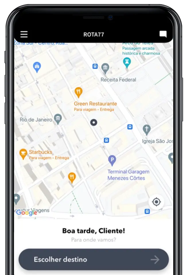 App rota77 - Uber - 99 Taxi - Mobilidade urbana - Motorista de aplicativo